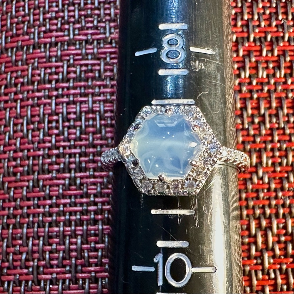 Fragrant Jewels Silver Ring with Clear Gem